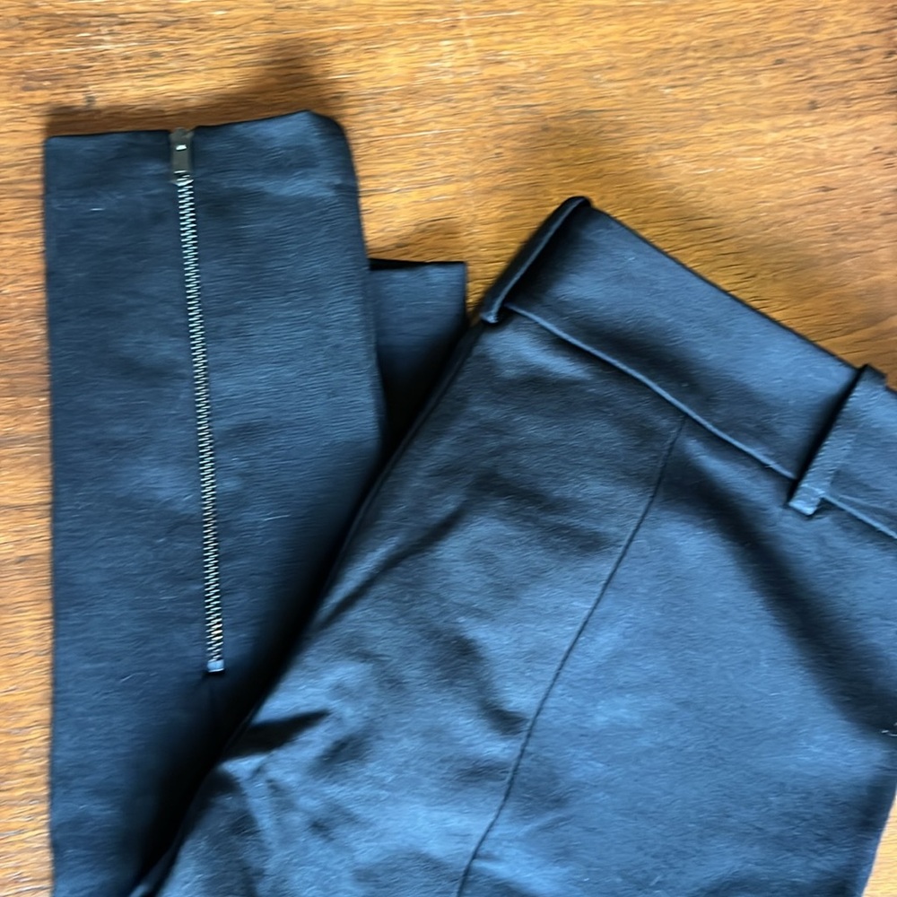 Ann Taylor Black Zipper Slacks